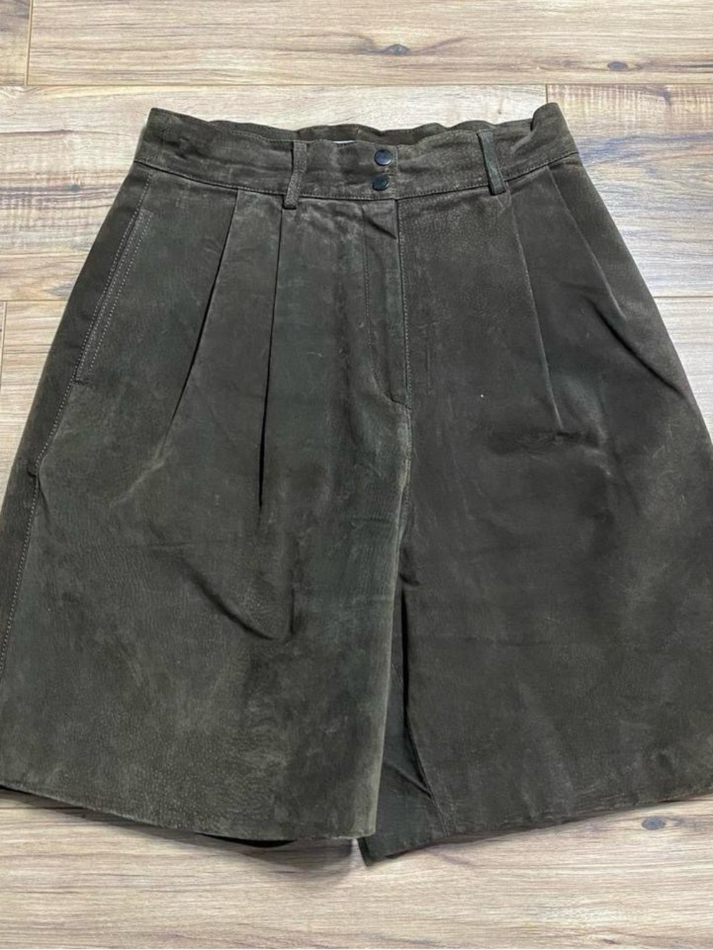 Women’s Vintage 80s David Hollis Leather Shorts with Liner